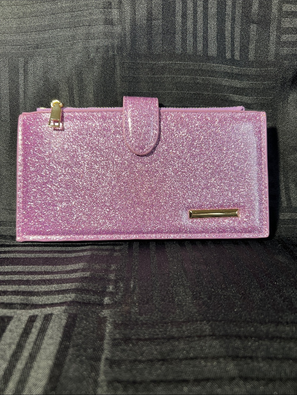 Coco Rossi RFDI Blocking Glitter Leather Organizing Wallet